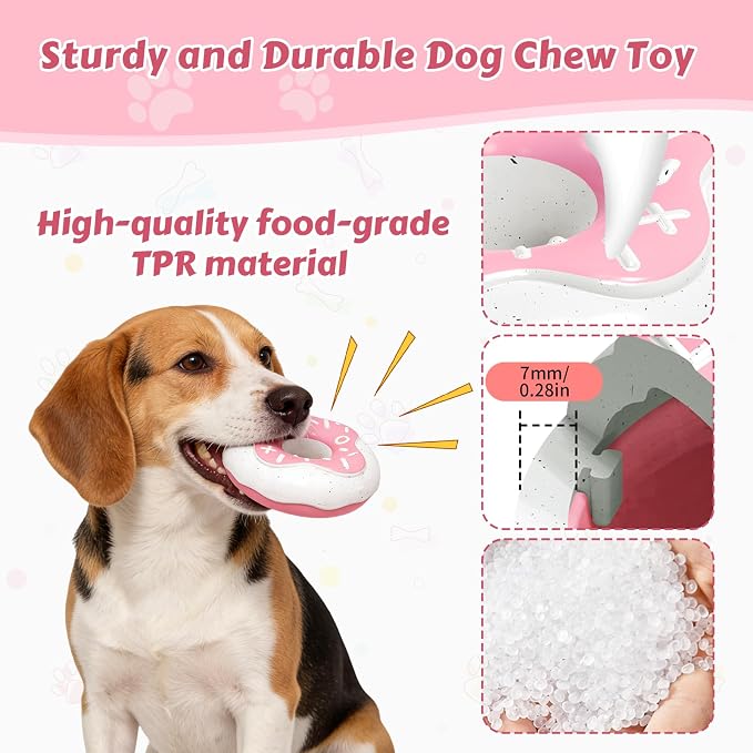 Tough Dog Chew Toys Indestructible Squeaky Toys for Aggressive Chewers Outdoor Swimming Interactive Tough Chew Toys for Medium and Large Dogs