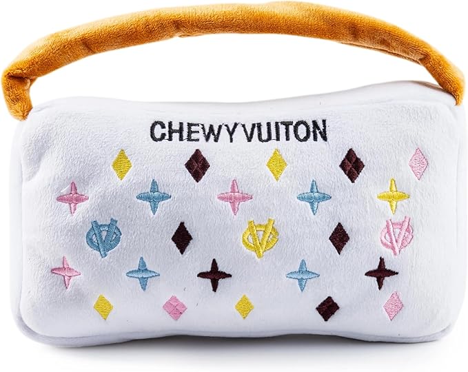 Haute Diggity Dog Chewy Vuiton Handbag Plush Dog Toy, Designer Parody Toy