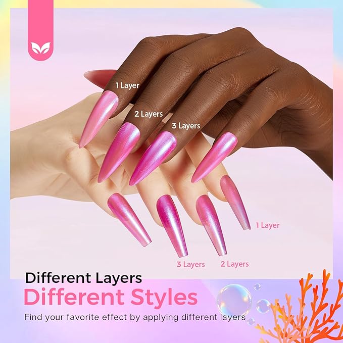 Morovan Pearl Nail Polish Set: Spring Pastel Glitter Mermaid Iridescent Polish 2026 Mini Shimmer Pink Green Blue Nude Coral Cream Summer Manicurist nail polish for Women Girls Gift