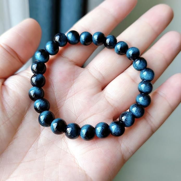 Evil Eye with Hematite Black Obsidian Tiger Eye Stone Triple Protection Bracelets for Men Women, Crystal Healing Stone Bracelet Bring Luck Prosperity and Happiness Jewelry