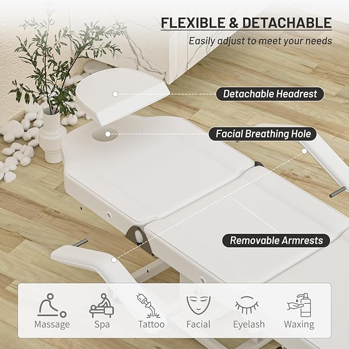 Electric Spa Beds for Esthetician Height Adjustment Professional Tattoo Chair for Client Electric Facial Chairs for Esthetician Bed