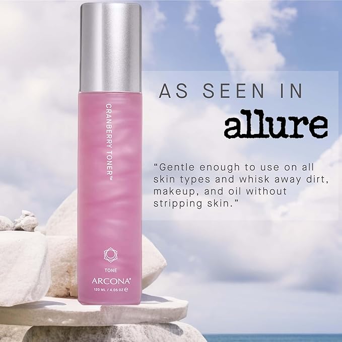 ARCONA Cranberry Toner – Vegan Milky Toner for Face | Brightening & Hydrating Rice Toner for Face | Phyto-Nutrients & Essential Fatty Acids, 4 fl oz.