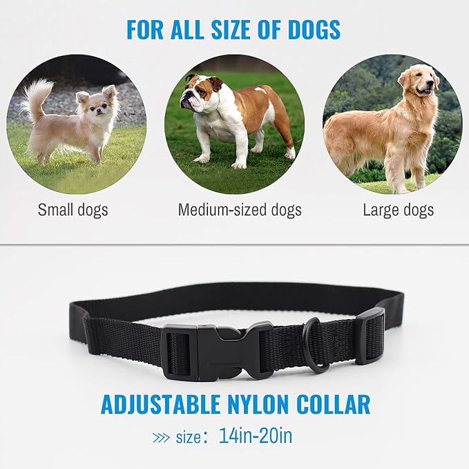 Petrainer Dog Training Collar with Remote - Bark Collar, Beep Vibration, Static Electric, 1000FT Range