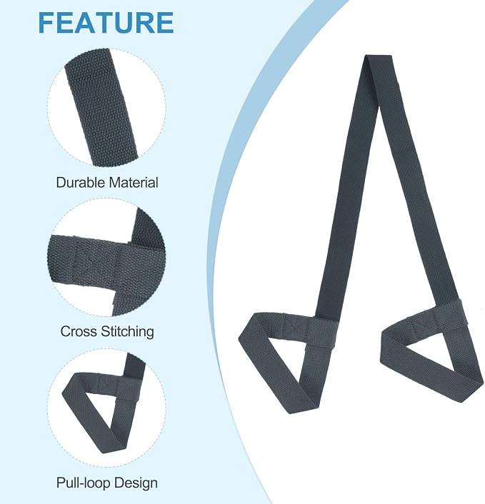 PATIKIL Yoga Mat Strap, Adjustable Yoga Mat Carrier Straps Sling Cotton Anti Slip Mat Holder Stretching Band