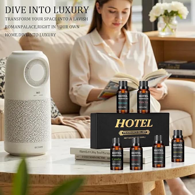 Hotel Collection Luxury Scent for Diffuser Oils Set Inspired by Iconic 5-Star Hotels- Aromatherapy Essential Oils for Diffuser & Home Scenting