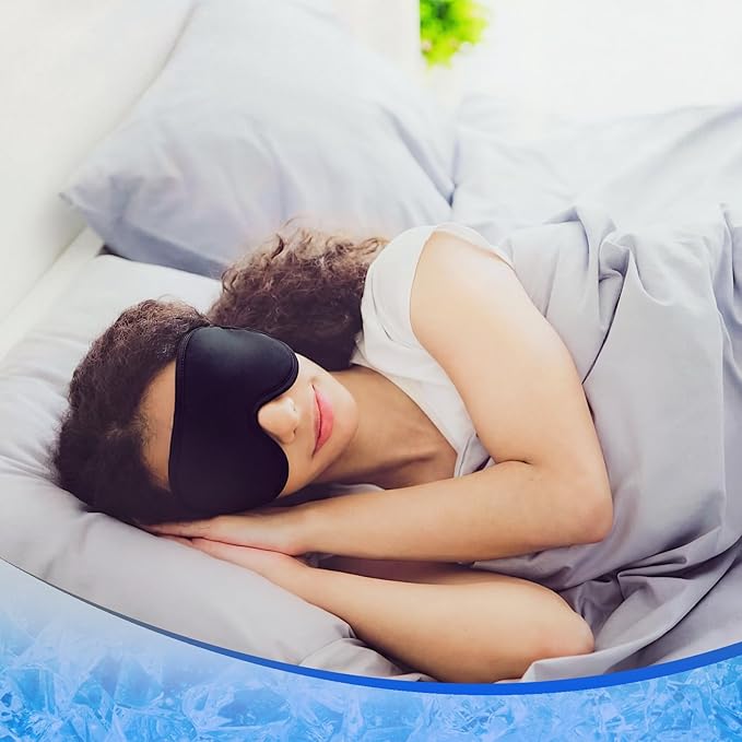 3 Pcs Gel Cooling Eye Mask Cold Compress Reusable Ice Bag Cold Gel Weighted Sleeping Mask for Dark Circles & After Surgery, Flexible Ice Pack Items