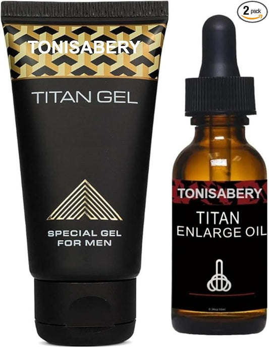 Massage Cream Enlarge Oil and Enlargement Gel Set for Men, 2-Piece Set (T01-TRD)
