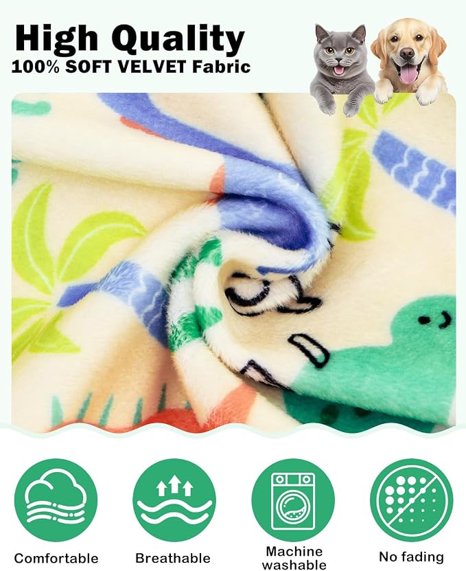 CuteBone Dinosaur Costume Dog Pajamas, Stretchy Spandex Crystal Velvet Sleepwear Coat for Small Dogs, Soft & Warm Pet Outfit Clothes for Cold Weather, Cozy Pullover Design COSP15S