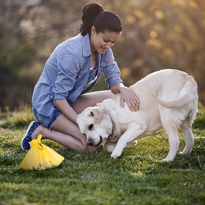Certified Compostable Dog Poop Bags, 270 Count Landfill Friendly and Leakproof Waste Bags, Easy Open Unscented Maize Yellow Poop Bag for Dog, 15 Doggy Bags Per Roll (18 rolls) | TÜV AUSTRIA Home Compost, ASTM D6400, EN 13432 and NF T51-800 Certified, E...