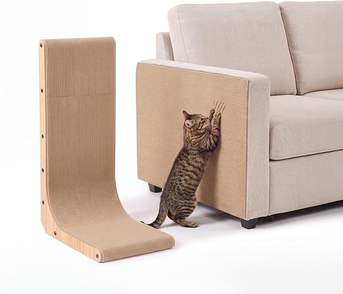 Cat Scratch Furniture Couch Corner Protector from Cat Claws, 78.7x15.8 Inch | Cat Wall Scratcher Mat with Catnip, Adhesive Cat Scratching Pads Renew Cat Stuff Sofa Tree Scratching Post Board Bed Tower