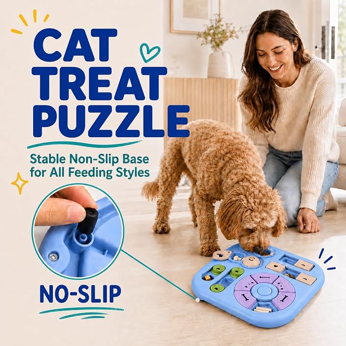 Interactive Cat Puzzle Toy, Maze Slow Feeder, 11.02in