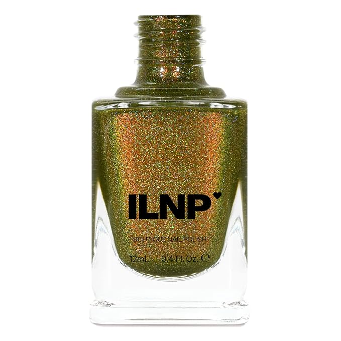 ILNP Legacy - Olive-Yellow Holographic Nail Polish, Ultra Distinct, Chip Resistant, Non-Toxic, Vegan, Cruelty Free