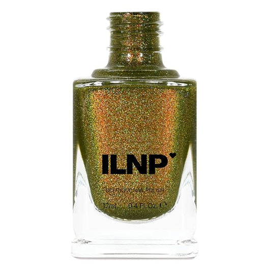 ILNP Legacy - Olive-Yellow Holographic Nail Polish, Ultra Distinct, Chip Resistant, Non-Toxic, Vegan, Cruelty Free
