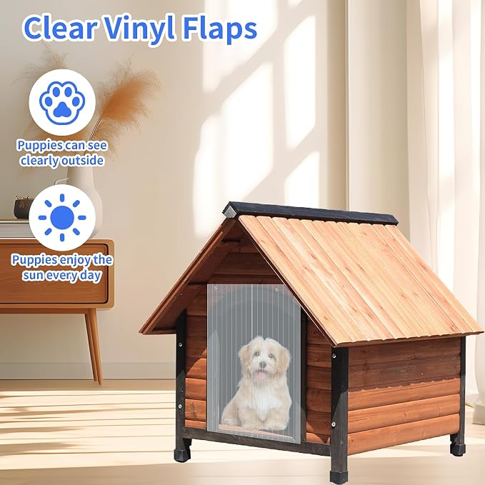 Heuyrao 4.9 Feet x 7.8 Inch Dog House Plastic Door Flap Clear