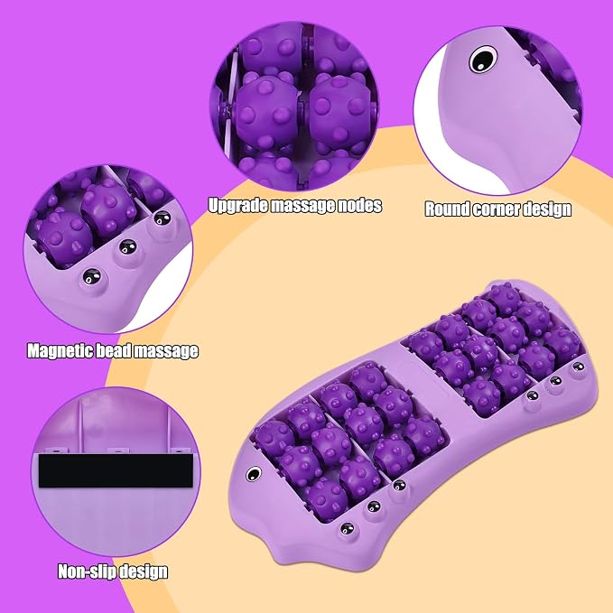 Roller Foot Massage, Shiatsu Acupuncture Massage, Reflexology Tool, Foot Massager Roller, Plantar Fasciitis Relief, Heel, Arch, Muscle Aches, Foot Pain, Stress Relief - Relaxation Gifts for Women, Men