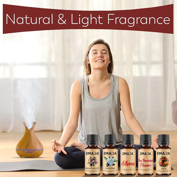 EMARA All Natural Floral Jamaican Lust Essential Oil for Diffusers, Skin Care, Aromatherapy Fragrance Oil, Organic Therapeutic Grade 15 mL (1/2 fl oz)