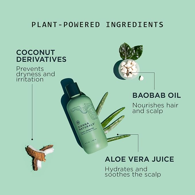 Sienna Naturals - H.A.P.I. Shampoo & Untangled Conditioner Bundle - Anti Frizz - Hydrating for Dry, Damaged, Curly & Color-Treated Hair