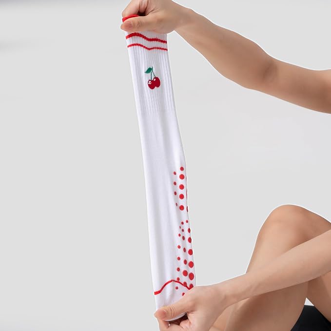 COOLMATE Pilates Socks with Grips for Women, Yoga Socks, Crew Non Slip Women for Barre, Pilates Gifts for Women
