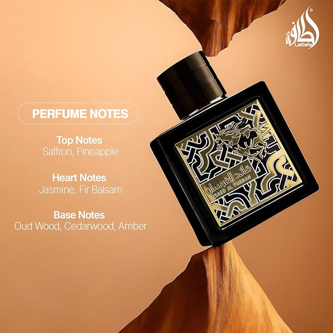Lattafa Qaed Al Fursan for Men Eau de Parfum Spray, 3.04 Ounce