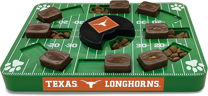 Pets First NCAA Texas Longhorns Puzzle Toy, Puzzle Treat Dog Toy, Interactive Dog Treat Toy, Dog Puzzle Feeding Slow Toy