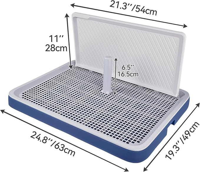 PAWISE Dog Training Pee Pad Holder Tray, Indoor Puppy Potty Pee Pad Floor Tray Dog Toilet, 24.8''X19.3', Large