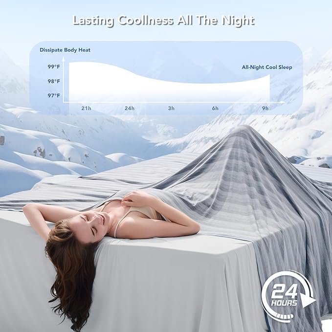 Cooling Blanket 60"x90" Summer Cooling Blanket for Hot Sleepers | Cold Summer Bed Blanket Keeps Cool for Night Sweats, Soft Lightweight Breathable Sofa Blankets for Kid Adults