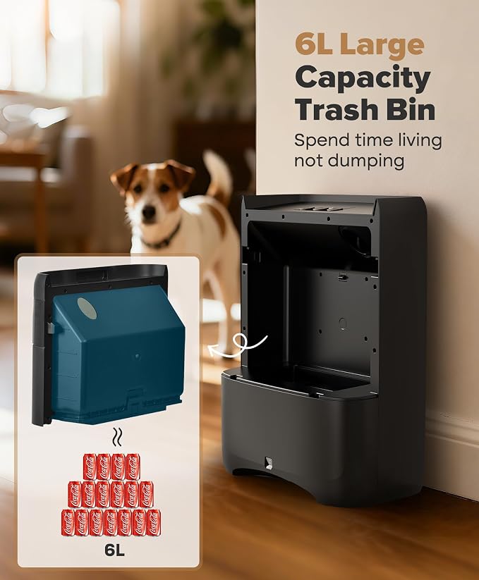 Touchless Vacuum Automatic Dustpan, Bagless, 20Kpa Suction & Auto Sensors