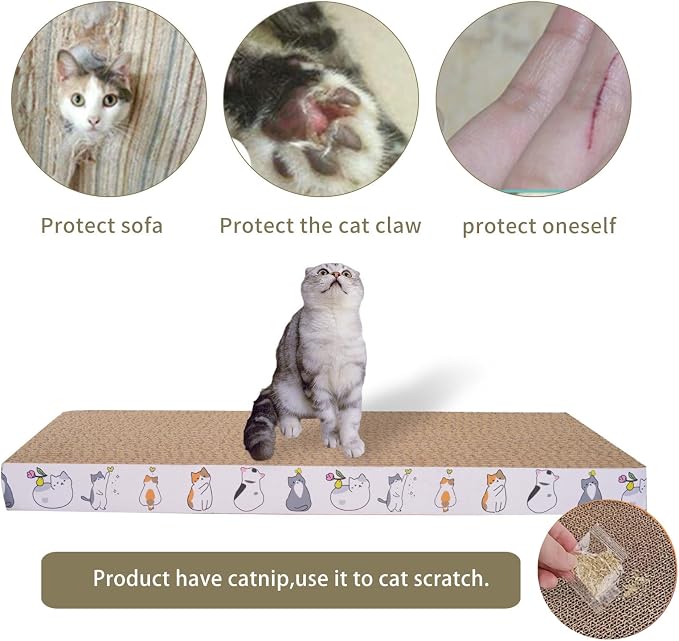 10 Packs cat Scratcher Toys Reversible Scratching Post Board for Indoor Cats Cardboard pad Sleep Play and Grind Claws