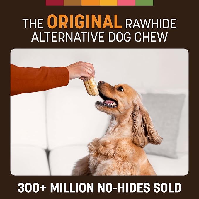 Earth Animal No Hide Dog Chews - Rawhide Free Small Rolls 6 Count Chicken | Small Rolls Chicken Flavored Natural Rawhide Free Long Lasting Dog Chews - Pet Treats for Small Dogs