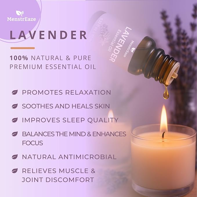 Lavender & Lemongrass Essential Oils with Wood Car Diffuser | Natural Aromatherapy Set for Mood, Focus & Calm | Hanging Freshener for Car, Closet & Office