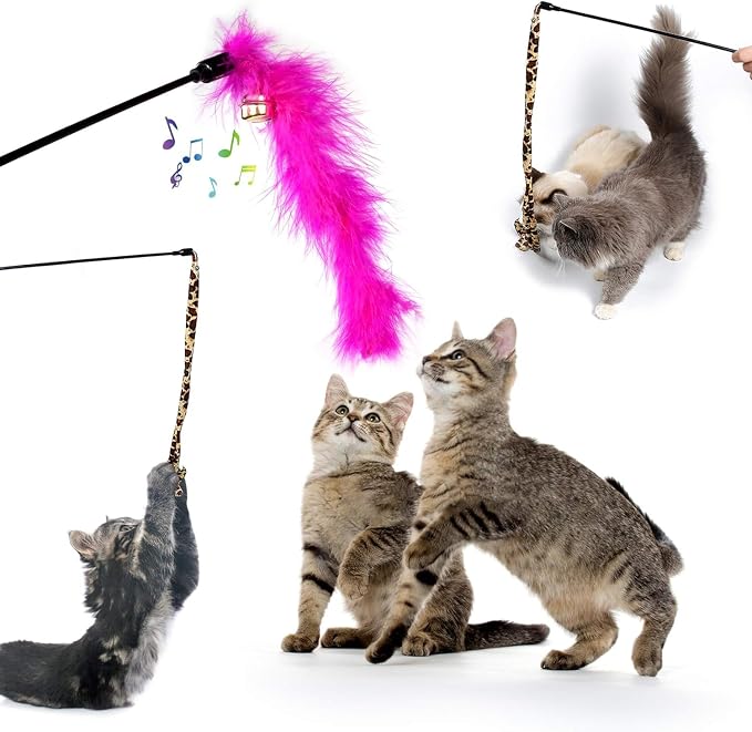 AILUKI 35PCS Cat Toys Variety Pack for Indoor Cats, Kitten Toys Cat Tunnel