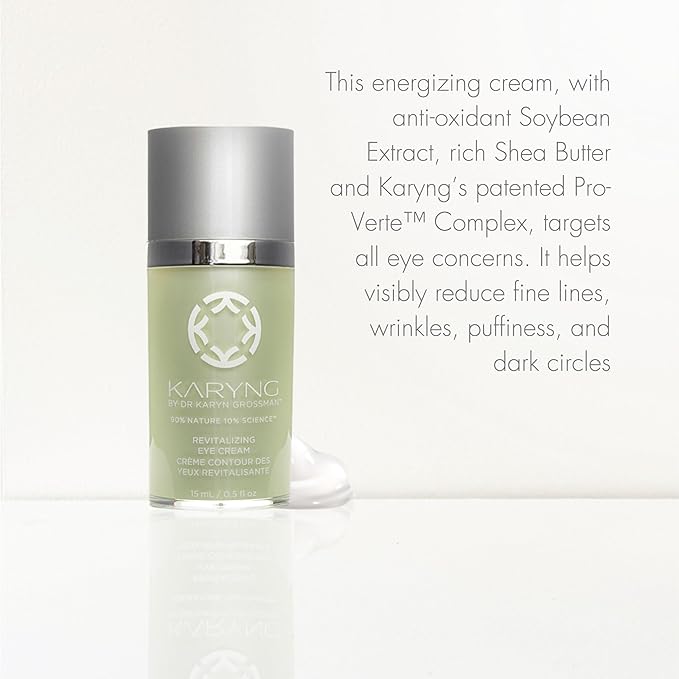 Karyng Revitalizing Peptide Eye Cream, Anti-Aging Treatment for Puffiness, Fine Lines, Dark Circles, Dry Skin and Daily Hydration, Soothing Peptide Cream, 0.5 oz