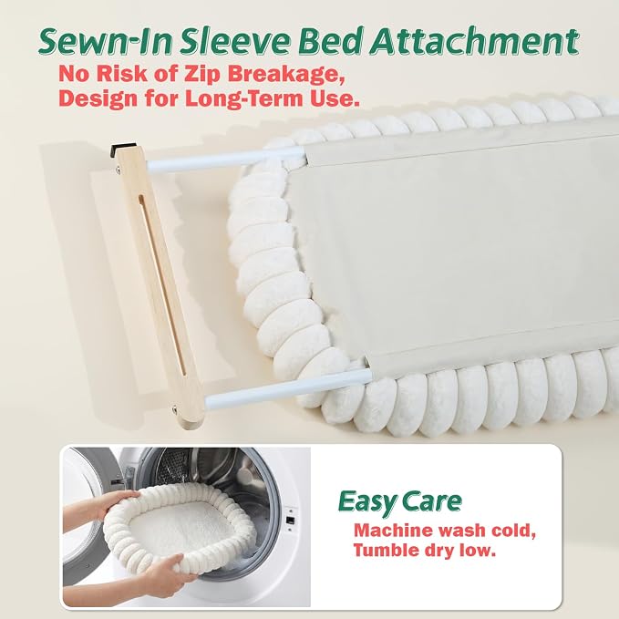 Zakkart SnugCloud Cat Window Perch with 4-Sided Bolster - Orthopedic Cat Hammock for Window Sill - Solid Hardwood & Metal Frame - Window Seat for Pets (Natural Color Wood w/Brown Bed, Medium)