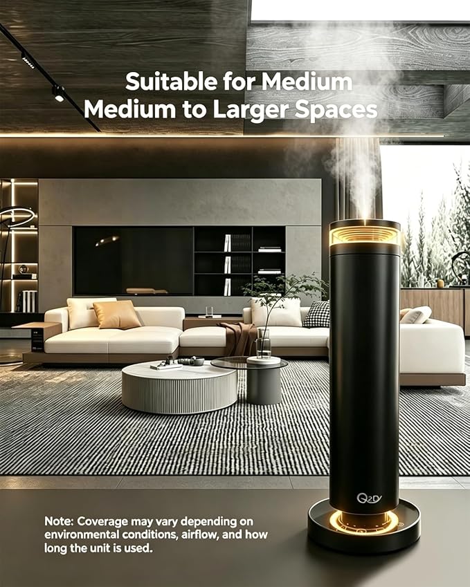 Waterless Aroma Diffuser – Cold Air Scent Machine for Home, Office, Hotel & Spa – Dual Warm Ambient Lighting – Include LUNEVIA Essential Oil Refill – Premium Home Fragrance Gift Set