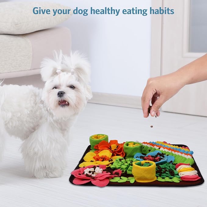 Snuffle Mat for Dogs, 15.4 Inch Wool, Small/Medium Pet Foraging Toy