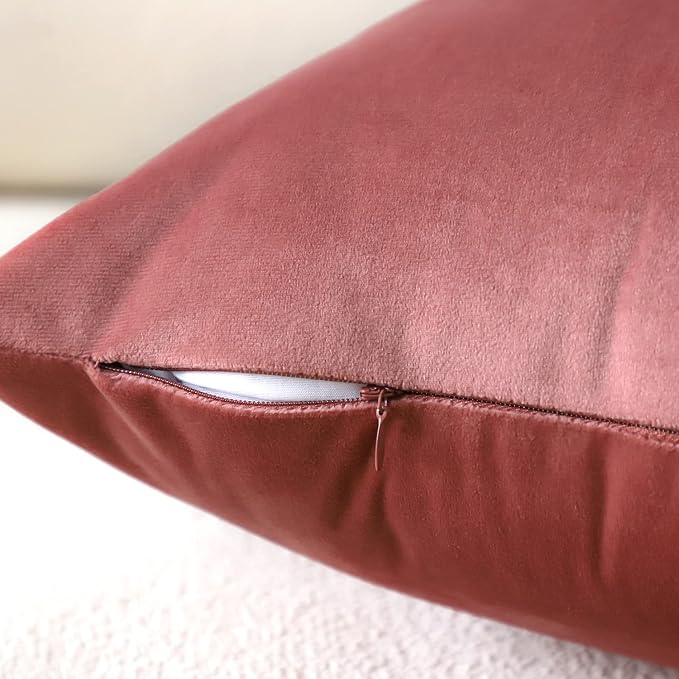 Artscope Luxury Velvet Pillow Covers Super Soft Decorative Square Throw Pillow Covers Case Cushion Covers for Sofa Couch Bedroom Car Decor 16x16 Inch Jam