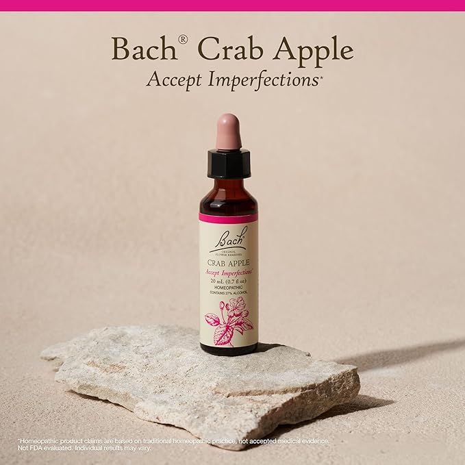 Bach Original Flower Remedies, Crab Apple - Accept Imperfections - Natural Homeopathic Flower Essence for Emotional Balance - Vegan, Gluten Free, Sugar Free - 20mL Dropper