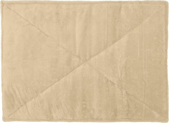 Furhaven ThermaNAP Self-Warming Cat Bed for Indoor Cats & Large/Medium Dogs, Washable & Reflects Body Heat - Quilted Faux Fur Reflective Bed Mat - Cream, Large (Pack of 2)