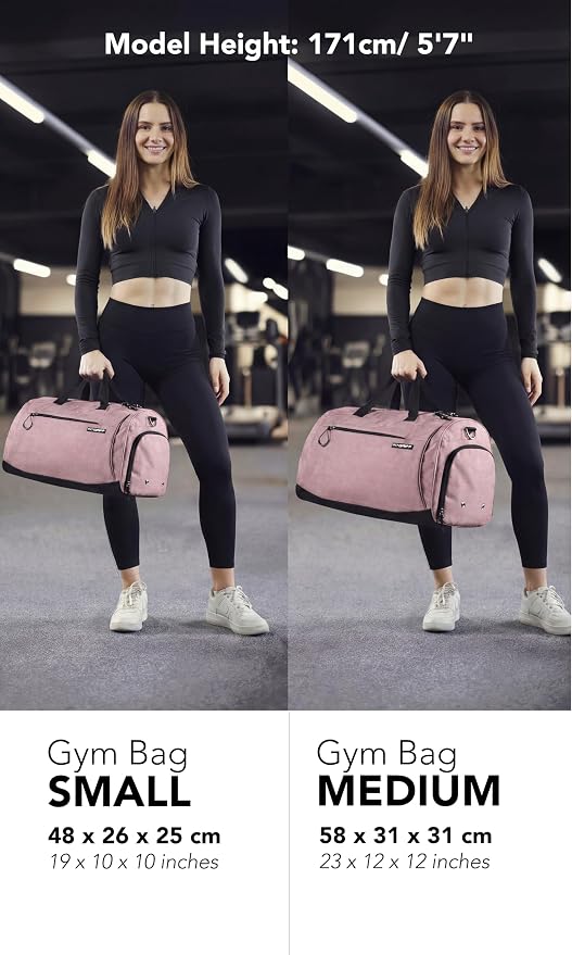 Fitgriff® Gym Bag for Men & Women with Shoe & Wet Compartment - Duffle Bag for Travel, Sports, Fitness & Workout