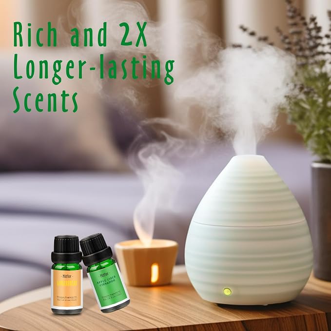 Christmas Fragrance Oils Set, MitFlor Upgraded Holiday Essential Oils for Diffusers for Home, Fragrance Oil for Candle Soap Making, Christmas Tree, Apple Cider Cinnamon, Bonfire and More, 6x10 ml
