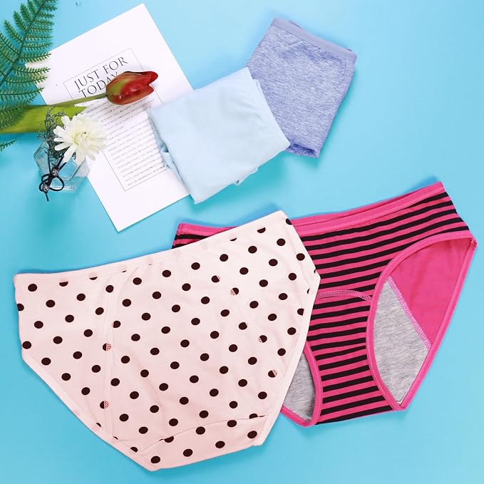 Demifill Teen Girls Period Underwear Cotton Soft Women Panties For Teens Briefs