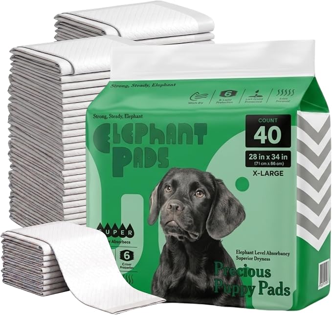 28x34 X-Large 40 Count Quick Drying Super Absorbent Pee Pads