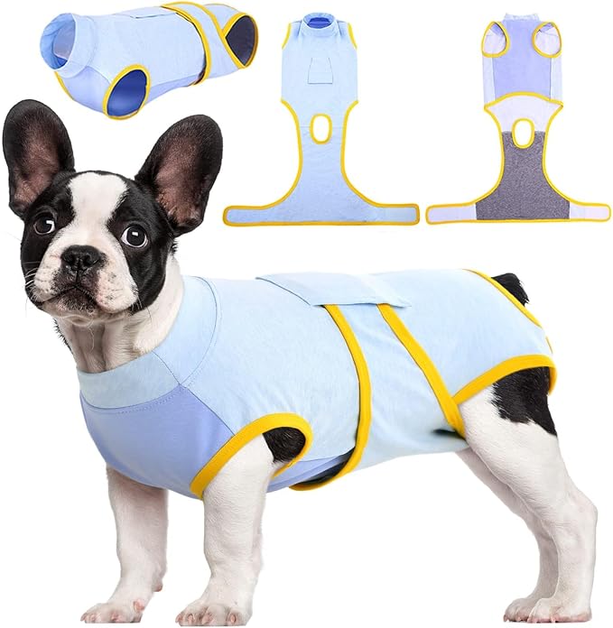 Kuoser Recovery Suit for Dogs Cats, Soft Dog Surgery Suit Female Male Spay | Professional Dog Onesie for Surgery, Substitute E-Collar & Cone, Prevent Licking Dog surgical suit Pet Neuter Suit