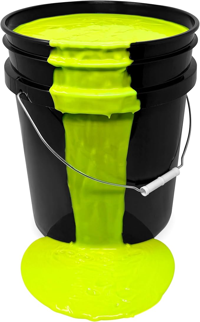 milo UV Neon Yellow Washable Party Paint | 5 Gallon Bucket | Bulk Fluorescent Party Paint for Rave, Events, Concerts | Glows UV in Black Light | Made in USA | Safe for Skin, Washable, and Non Toxic