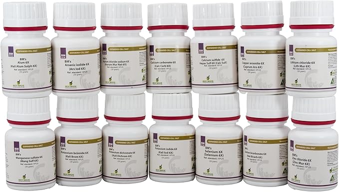 Bestmade Expanded Cell Salt Kit – 14 Advanced Cell Salts for Cellular Detox, Nourishment & Targeted Natural Care, Trusted Homeopathic Remedies, 14 Bottles, 350 Pellets Each