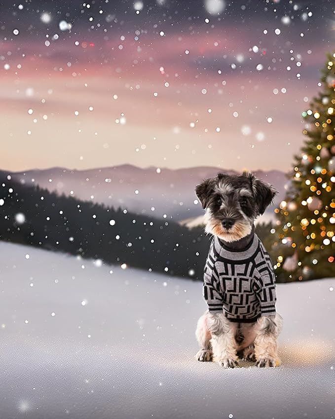 Dog Sweater for Small Dogs, Designer Dog Clothes, Luxury Furdi, Soft Knit | Designer dog clothes for small dogs with soft knit comfort, luxury styling and easy pullover fit for Yorkies in cold weather.