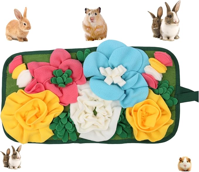 Rabbit Foraging Mat Interactive Bunny Snuffle Mat for Small Animals