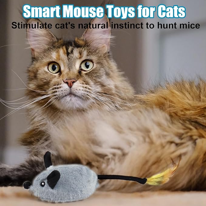 Interactive Dog Toys, Fake Mouse Moving Dog Toy with Automatic Sensor