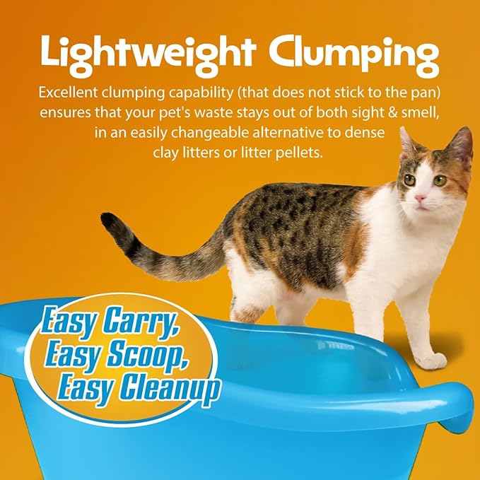 SmartCat All Natural Clumping Cat Litter - Chemical and Dust Free - Alternative to Clay and Pellet Litter - Unscented-and Lightweight - 5 Pounds,(Pack of 2)