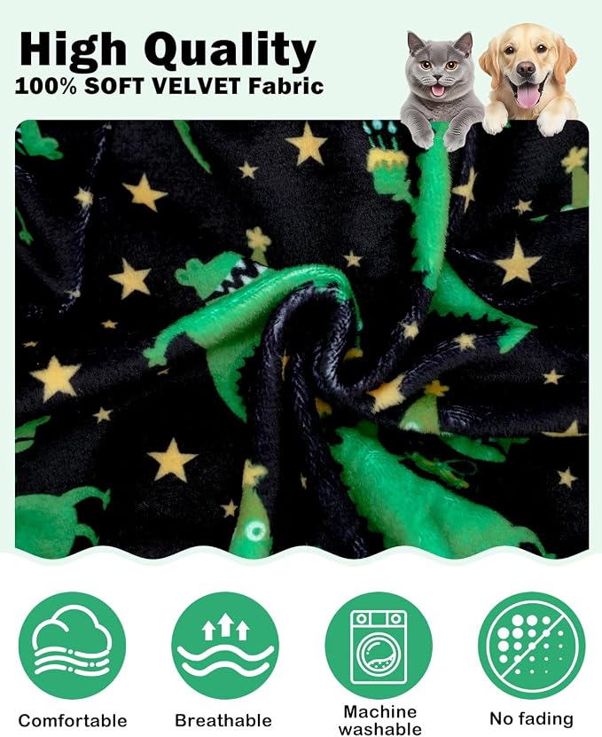 CuteBone Dinosaur Costume Dog Pajamas, Stretchy Spandex Crystal Velvet Sleepwear Coat for Small Dogs, Soft & Warm Pet Outfit Clothes for Cold Weather, Cozy Pullover Design COSP14S